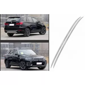 Roof Rails suitable for BMW X5 F15 2013-2018 Flush-Rails Aluminium Silver 2 Pieces-image-6315803