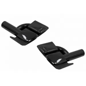 Exhaust Pipes Double Suitable for Mercedes-Benz W211, W212, W204, W209, W221, W164, W166 A Design 63 Look Black Edition 2 Pcs-image-6316277