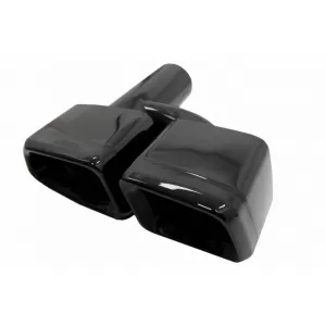 Exhaust Pipes Double Suitable for Mercedes-Benz W211, W212, W204, W209, W221, W164, W166 A Design 63 Look Black Edition 2 Pcs-image-6316280