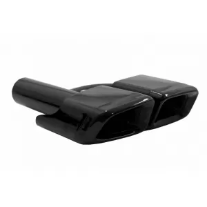 Exhaust Pipes Double Suitable for Mercedes-Benz W211, W212, W204, W209, W221, W164, W166 A Design 63 Look Black Edition 2 Pcs-image-6316281