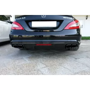 Exhaust Pipes Double Suitable for Mercedes-Benz W211, W212, W204, W209, W221, W164, W166 A Design 63 Look Black Edition 2 Pcs-image-6316282