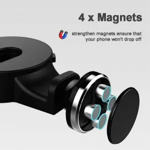 Mobile Holder Magnetic Suitable for Headrest on Mobile Accessories Black 1 Piece-image-6316309