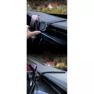 Mobile Holder Magnetic and Flexible suitable for Dashboard on Mobile Accessories Black 1 Piece-image-6316331