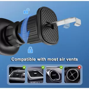Mobile Holder Magnetic Suitable for Car Air Vents on Mobile Accessories Black 1 Piece-image-6316336
