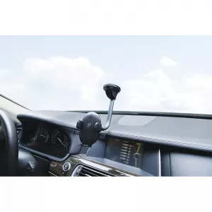Mobile Holder suitable for Windscreen with Suction Cup and Flexible Arm on Mobile Accessories Black 1 Piece-image-6316351