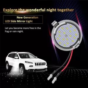 Mirror Led Lights suitable for Ford Edge 07-18 / Mondeo MK5 15-17 / Fusion 14-15 / Raptor 09-14 / Ranger 15-17 / Mustang 15-17 18 SMD Led 6000K White 2 Pcs-image-6316370
