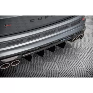 Rear Bumper Diffuser suitable for Cupra Ateca SUV 2018-2019 Glossy Black