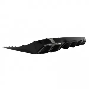 Rear Bumper Diffuser suitable for Mercedes-Benz E-Class C238 Coupe / A238 Cabrio 16-19 A Design 63 Look With Black Exhaust Tips-image-6316482
