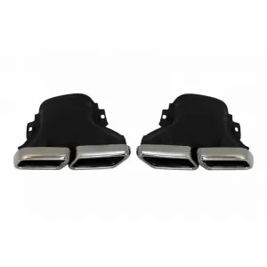 Rear Bumper Diffuser suitable for Mercedes-Benz GLC SUV X253 2015-2019 GLC63 A Design Look for a Design Sport Line Version Bumpers Set with Chrome Exhaust Tips-image-6316555