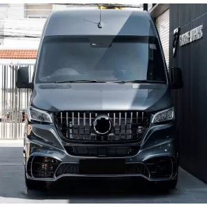 Front Bumper suitable for Mercedes-Benz Sprinter W907 2017-2023 A Design GT Look With Panamericana Grill
