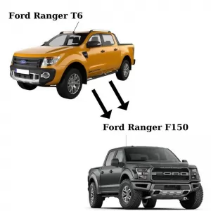 Body Kit suitable for Ford Ranger (T6/T7/T8) 2012-2022 Upgrade to F150 Facelift-image-6316656