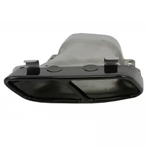 Exhaust Pipes suitable for Mercedes-Benz A-Class W176 12-18 A Design A45 / CLA W117 13-18 Black (2 Double)-image-6316689