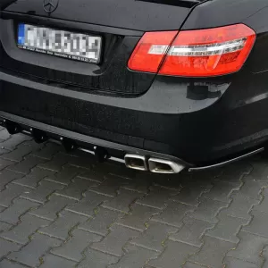 Rear Bumper Side Splitters suitable for Mercedes-Benz E-Class W212 09-13 A Design E63 Version Gloss Black Maxton Design 2 pcs-image-6316912
