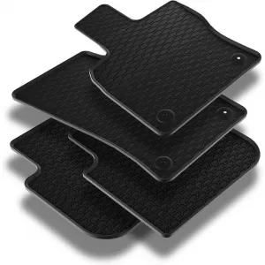 Rubber Car Mats Geyer & Hosaja suitable for Seat Tarraco after 2019, Skoda Kodiaq, VW Tiguan Allspace after 2017, 4 Pieces, Black 904/4C-image-6316967