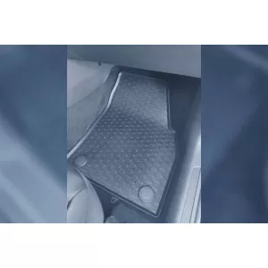 Rubber Car Mats Geyer & Hosaja suitable for Volkswagen Polo, Seat Ibiza, Seat Arona Crossover after 2017, Audi A1, Skoda Fabia, Volkswagen T-Cross after 2018, Taigo after 2020, 4 Pieces, Black 889/4C-image-6317009