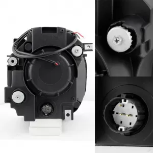 Headlights Set Suitable for Jeep Renegade 2014+ DRL Tube Lights Black H7 Manual Akkon-image-6317448