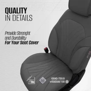 Seat Covers Otom Progressive Design Universal Full Synthetic Leather Front / Rear Set 11 Pieces Gray ΡRG-103-image-6317716
