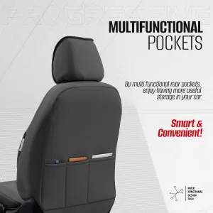 Seat Covers Otom Progressive Design Universal Full Synthetic Leather Front / Rear Set 11 Pieces Gray ΡRG-103-image-6317717