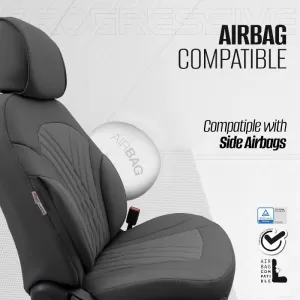 Seat Covers Otom Progressive Design Universal Full Synthetic Leather Front / Rear Set 11 Pieces Gray ΡRG-103-image-6317719