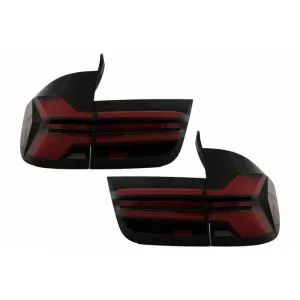 Taillights Set suitable for BMW X5 E70 07-13 LED Bar Upgrade to G05 LCI Look Smoke-image-6318162