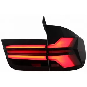 Taillights Set suitable for BMW X5 E70 07-13 LED Bar Upgrade to G05 LCI Look Smoke-image-6318166