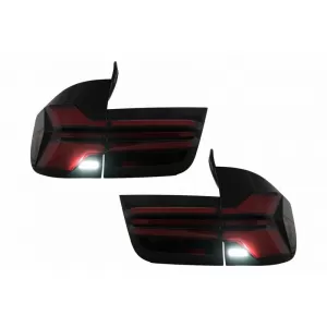Taillights Set suitable for BMW X5 E70 07-13 LED Bar Upgrade to G05 LCI Look Smoke-image-6318167
