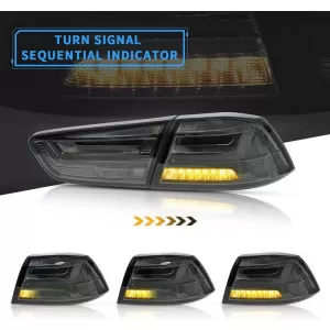 Tailights Set Suitable for Mitsubishi Lancer X 08-17 Led Bar Smoke VLAND-image-6318176