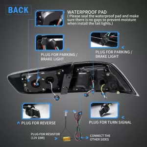 Tailights Set Suitable for Mitsubishi Lancer X 08-17 Led Bar Smoke VLAND-image-6318177