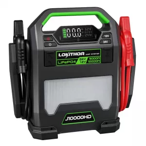 Car Booster, Powerbank, Led Light 3 in 1 Lokithor J10000HD 12 Volt 10000A / 24V 5000A-image-6318532