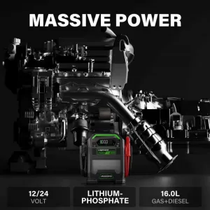 Car Booster, Powerbank, Led Light 3 in 1 Lokithor J10000HD 12 Volt 10000A / 24V 5000A-image-6318533