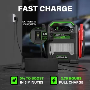 Car Booster, Powerbank, Led Light 3 in 1 Lokithor J10000HD 12 Volt 10000A / 24V 5000A-image-6318535