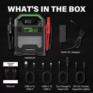 Car Booster, Powerbank, Led Light 3 in 1 Lokithor J10000HD 12 Volt 10000A / 24V 5000A-image-6318540