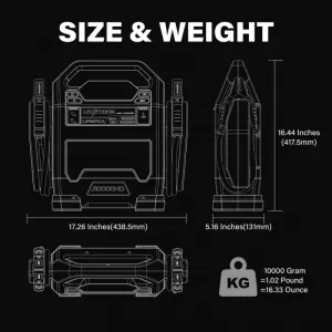 Car Booster, Powerbank, Led Light 3 in 1 Lokithor J10000HD 12 Volt 10000A / 24V 5000A-image-6318541
