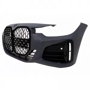 Front Bumper suitable for BMW 3 F30/F31 11-19 G20 / G80 M Look Black/ Chrome-image-6318903