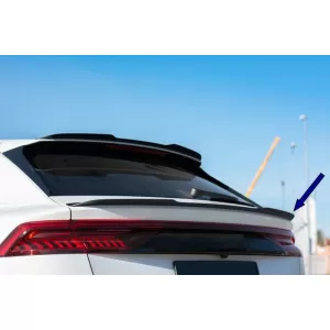 Trunk Spoiler suitable for Audi Q8 SUV 2018+ Piano Black From Abs Plastic-image-6319098