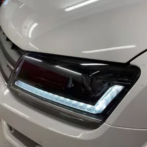 Headlights Set suitable for VW Amarok 2010+ DRL Full LED Halogen Version Black LEDHL107-BK RHD Right Hand Drive Osram Ledriving-image-6319466