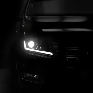 Headlights Set suitable for VW Amarok 2010+ DRL Full LED Halogen Version Black LEDHL107-BK RHD Right Hand Drive Osram Ledriving-image-6319469