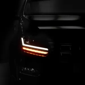 Headlights Set suitable for VW Amarok 2010+ DRL Full LED Halogen Version Black LEDHL107-BK RHD Right Hand Drive Osram Ledriving-image-6319470