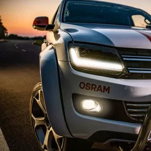 Headlights Set suitable for VW Amarok 2010+ DRL Full LED Halogen Version Black LEDHL107-BK RHD Right Hand Drive Osram Ledriving-image-6319473