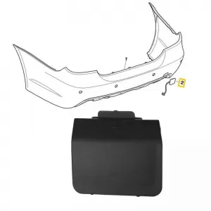 Tow Hook Cover Rear Suitable for BMW 5 E60+LCI Rr. M-Tech- 2002-09 A511278972171 pc-image-6319609