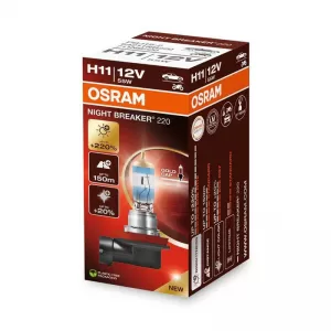 Halogen Headlight Lamp H11 12V 55w Night Braker +220% Osram 64211NB220 1pc-image-6319967