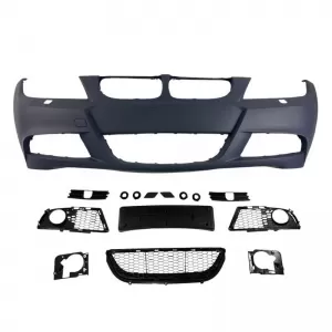 Front Bumper suitable for BMW 3 E90 LCI Facelift 08-11 M-Tech Look-image-6320022