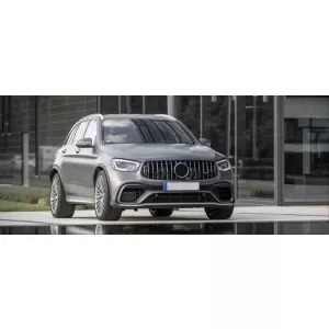 Body Kit suitable for Mercedes-Benz GLC SUV X253 Facelift 2020-2021 A Design Line GLC63sAmg Look With Bumpers, Grill, Exhaust Tips-image-6320166