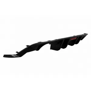 Rear Bumper Diffuser suitable for VW Golf VII (7.5) 17-20 Facelift R-Look Glossy Black With Led Stop Light-image-6320187