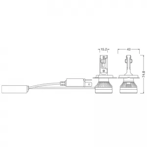 Led Kit H4 Osram Canbus 12volt 45/45watt Ledriving HL Allseason 2 In 1 60000k-2700k 64193DWALL-2HB 2 Pcs-image-6320209