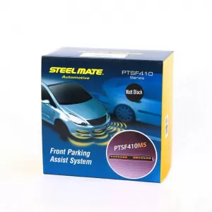Front Parking Assist Sensor PDC with 4 Sensors 18.5mm Black Mat with LCD Screen Steelmate PTS410M5-F-image-6320252