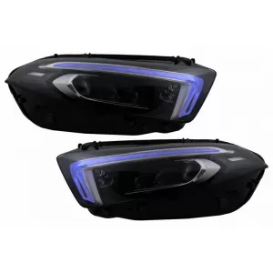 Headlights Set Suitable for Mercedes-Benz A-Class W177 / V177 2018-2022 Halogen Upgrade To Full Led DRL With Motor Carner-image-6320621