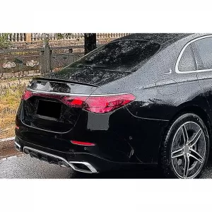 Trunk Spoiler suitable for Mercedes-Benz E-Class W214 2024+ A Design V2 Look ABS Plastic Piano Black-image-6320706