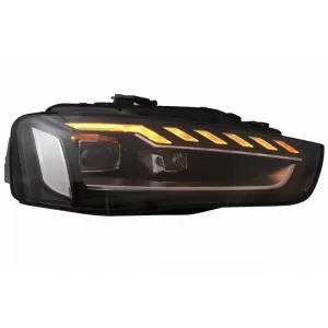 Headlights Set Suitable for Audi A4 B8.5 Facelift (2012-2015) Black A4 B9.5 Design OEM Xenon Upgrade to Full LED & Dynamic LED Signal Carner-image-6320810