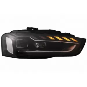 Headlights Set Suitable for Audi A4 B8.5 Facelift (2012-2015) Black A4 B9.5 Design OEM Xenon Upgrade to Full LED & Dynamic LED Signal Carner-image-6320811